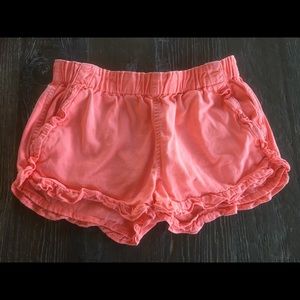 Crewcuts Everyday Bright Pink Ruffled Edge Shorts